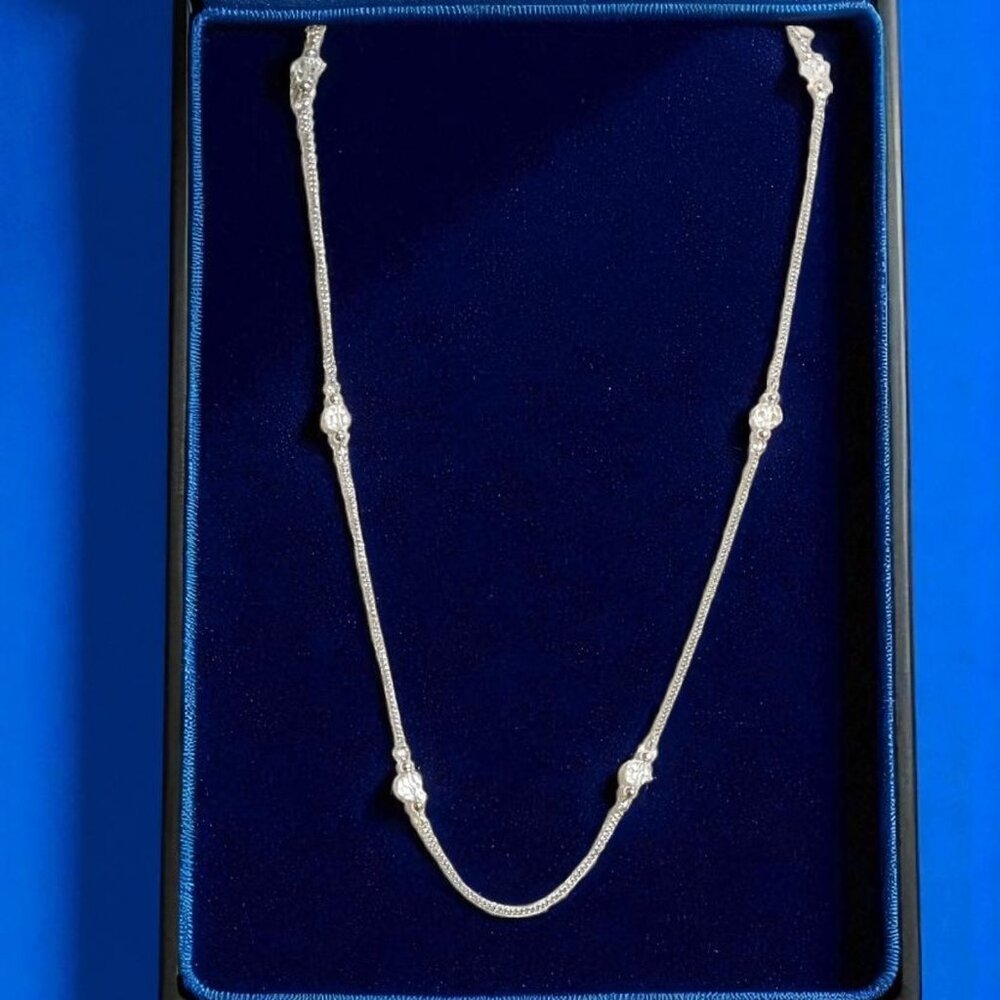 Vintage 1977 Avon Crystalique Silver Necklace